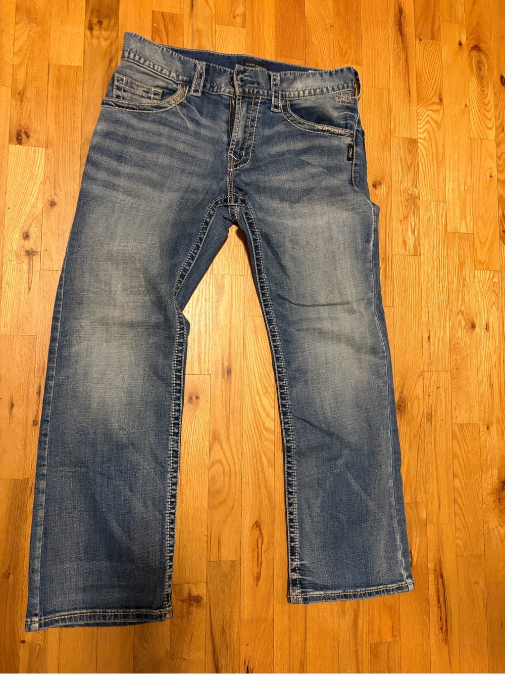 Silver Jeans Men's Relaxed Straight-Leg Denim in Faded Blue
